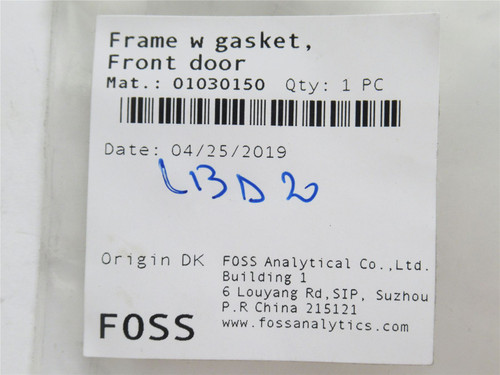 Foss 1030150; Front Door Frame W/Gasket; SS