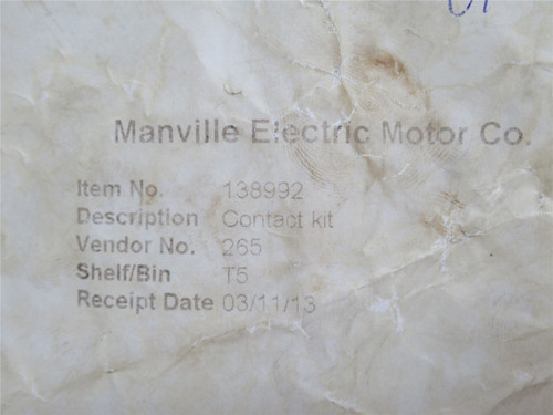 Manville Electric 138992; Contact Replacement Kit
