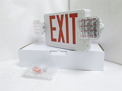 Exitronix VLED-1-WH-EL90; Double LED Combo Exit Sign 120/277V Exitronix VLED-1-WH-EL90; Double LED Combo Exit Sign 120/277V