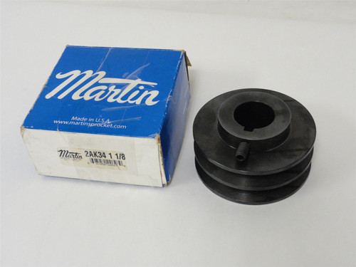 Martin 2AK34-1-1/8; 2-Groove Pulley; 3.45" OD; 1.125" ID Martin 2AK34-1-1/8; 2-Groove Pulley; 3.45" OD; 1.125" ID