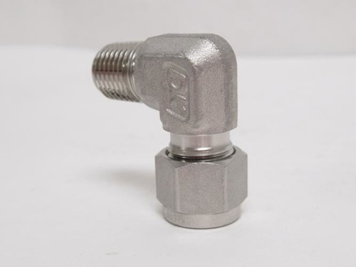 DK-Lok DLM6-6N, Air Elbow, SS-316, 90Deg, 3/8" Tube 3/8NPT DK-Lok DLM6-6N, Air Elbow, SS-316, 90Deg, 3/8" Tube 3/8NPT