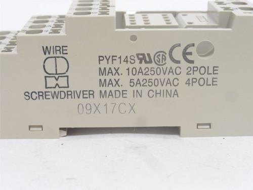 Omron PYF14S; Relay Socket; 10A; 250VAC; 14-Position