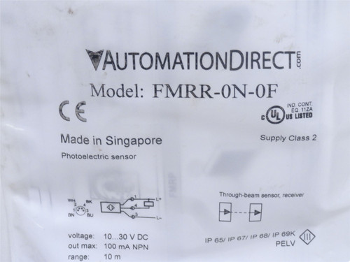 Automation Direct FMRR-0N-0F; Photo Sensor; SS-316; 10-30VDC