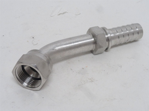 Gates 12B-12FJX45S-SS ; Tube Elbow SS 45Deg 3/4JIC x 3/4 Barb Gates 12B-12FJX45S-SS ; Tube Elbow SS 45Deg 3/4JIC x 3/4 Barb