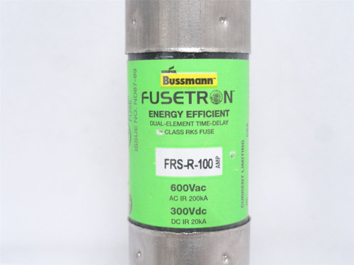 Bussmann FRS-R-100; Time Delay Fuse;  100A; 600VAC/300VDC