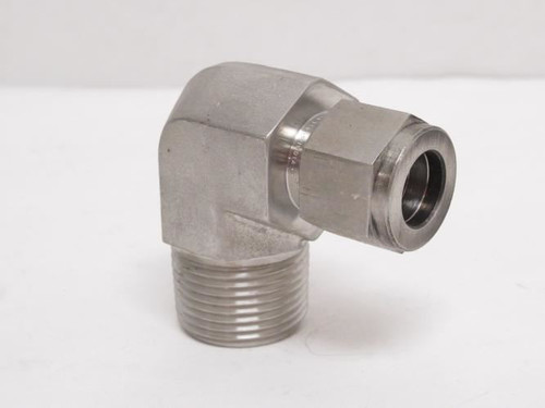 MFG- SS-810-2-12, Air Elbow, 90Deg, SS-316, 1/2" Tube x 3/4MNPT