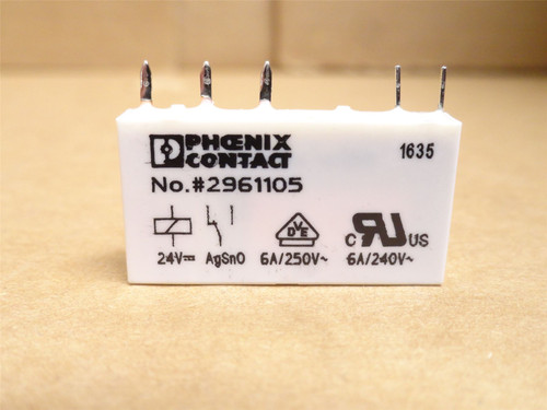 Phoenix 2961105; Relay; 6A; 250VAC; SPDT