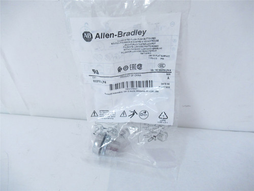 Allen-Bradley 800FM-LF4; Pushbutton Momentary  22mm Red Allen-Bradley 800FM-LF4; Pushbutton Momentary  22mm Red