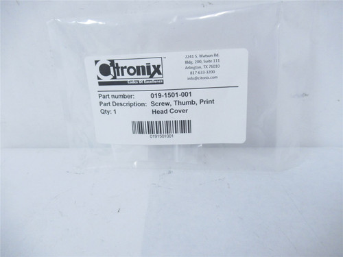 Citronix 019-1501-001; Screw; Thumb Print Head Cover
