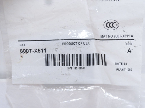 Allen-Bradley 800T-X511; Push Button Legend Plate; Size: 30mm