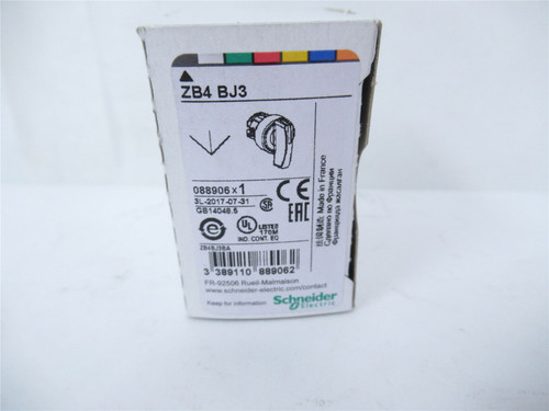 Schneider ZB4 BJ3; Switch Selector 3 Position Non Illum 22mm
