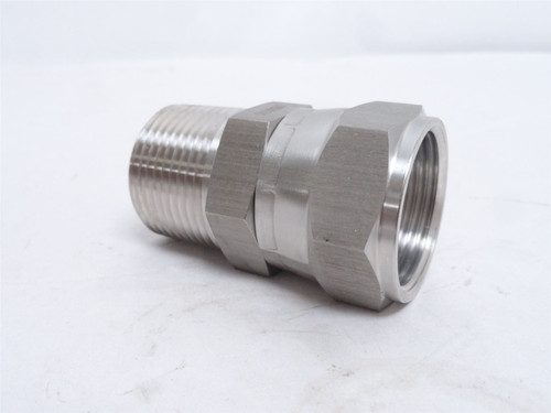 Brennan 6505-16-16-SS; Straight Adapter; SS-316; 1 JIC x 1NPT Brennan 6505-16-16-SS; Straight Adapter; SS-316; 1 JIC x 1NPT