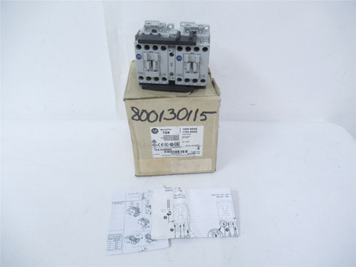 Allen-Bradley 104-C09D22; Reversing Contactor 9A Coil: 120VAC