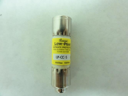 Bussmann LP-CC-5; Fuse; Class CC; 600VAC/150VDC; 5A