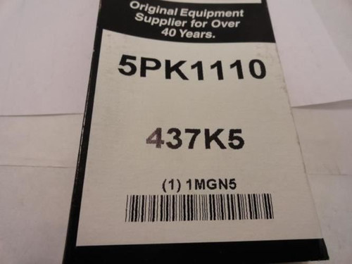 Bando 5PK1110; Serpentine Belt 437K5; 5-ribs 43.7"L; 1MGN5