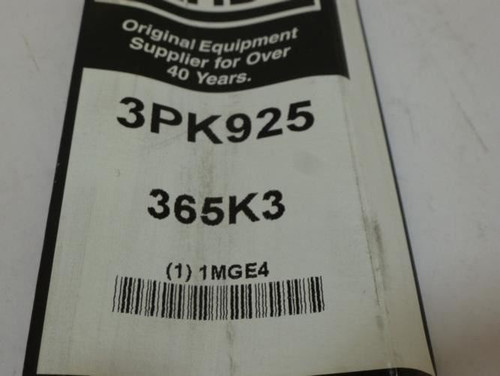 Bando 365K3;  Serpentine Belt; 3PK925