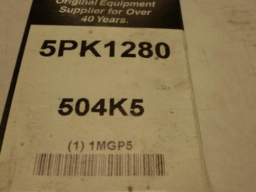 Bando 504K5; Serpentine Belt 5PK1280