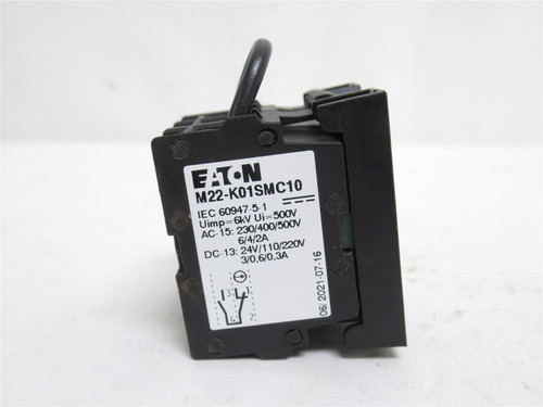 Eaton M22-K01SMC10; Switch Contact Block; SPST; 1-NC