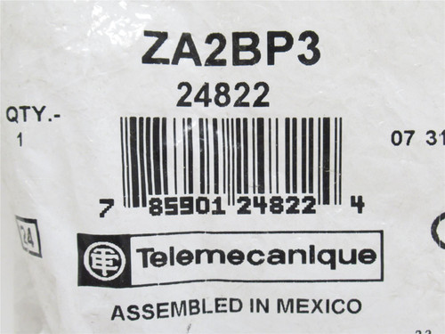 Telemecanique ZA2BP3; Booted Green Pushbutton Head; 22mm