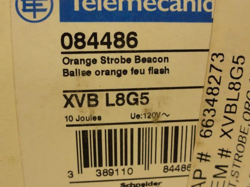 Telemecanique XVBL8G5; Tower Light; Amber; 120V