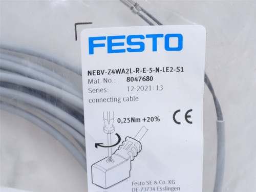 Festo NEBV-Z4WA2L-R-E-5-N-LE2-S1; Solenoid Connector Cable