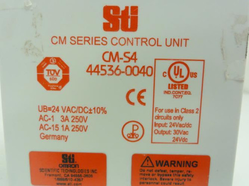 Sti 44536-0040; CM Series Interlock Switch; 24VAC/DC; 1-3A