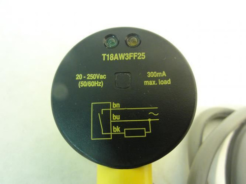 Banner T18AW3FF25; Photoelectric Sensor; 20-250VAC; 300mA