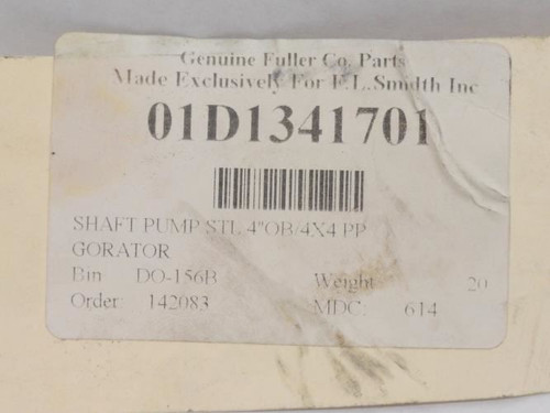 Fuller 01D1341701; Pump Shaft; 4" OB/4X4PP