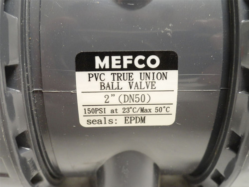 MEFCO 772ST08; Schedule 80 PVC Ball Valve; 2" Socket ONLY