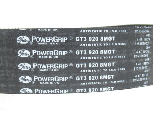 Gates 920-8MGT-50; GT3 Gear Belt; 920mm Long x 50mm Wide