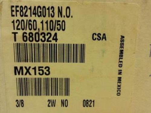 Asco EF8214G013; Solenoid Valve; Missing Plate & Coil clip