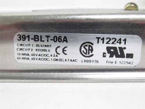 GE Security 391-BLT-06A; Safety Interlock Switch; 48VAC; 0.3A