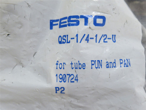 Festo QSL-1/4-1/2-U; Bag-10; Elbows 190724; 90Deg; 1/2 x 1/4"