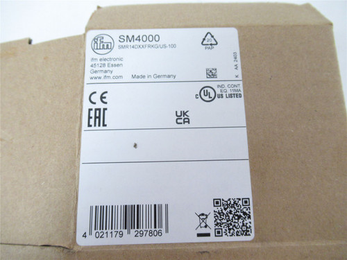 IFM SM4000; Flow Sensor 5....3000ml/min 10 Bar 1 MPa