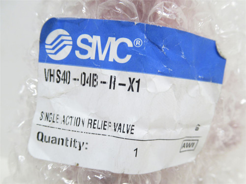 SMC VHS40-04B-R-X1; Relief Valve; Single Action; 1/2 x 3/8NPT