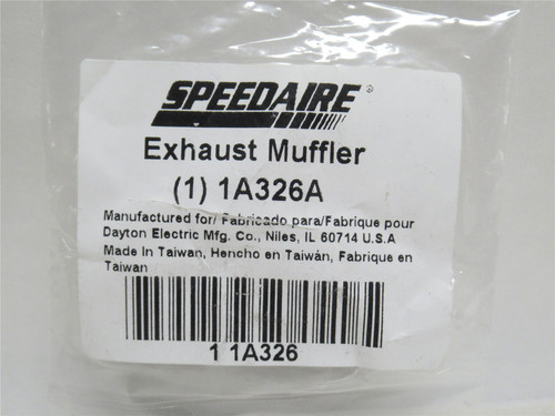 Speedaire 1A326A; Lot-15 Pneumatic Muffler; 1/4"NPT; 300PSI