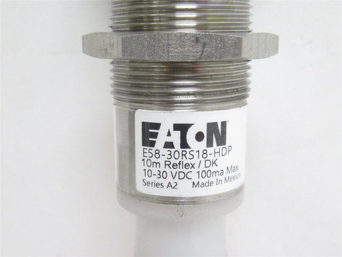 Eaton E58-30RS18-HDP; Photo Sensor 10-30VDC; 100mA; 10m Range