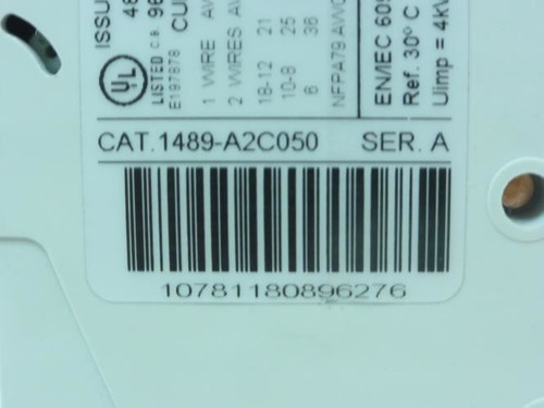 Allen-Bradley 1489-A2C050; Mini Circuit Breaker 5A; 277/480VAC