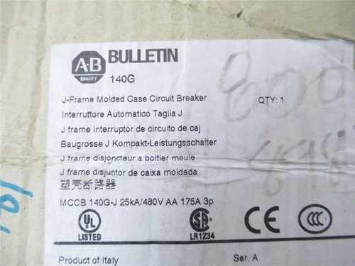 Allen-Bradley 140G-J2F3-D17; Circuit Breaker 175A 3-Pole