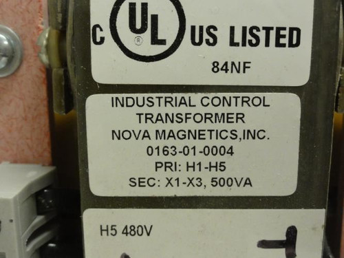 Nova 0163-01-0004; Transormer 500vA; 380-480V; Primary