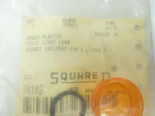 Square D 9001A-9; Plast Domed Lens Cap Amber