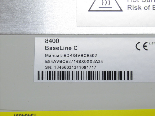 Lenze E84AVBCE3714SX0XX3A34; AC Drive 400/500V In; .37kW