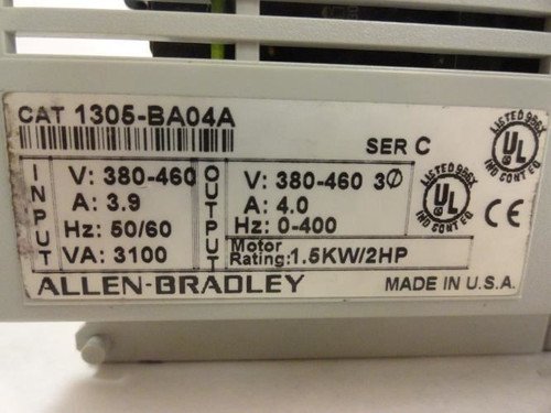 Allen-Bradley 1305-BA04A; Micro Drive; 2Hp (Missing cover)