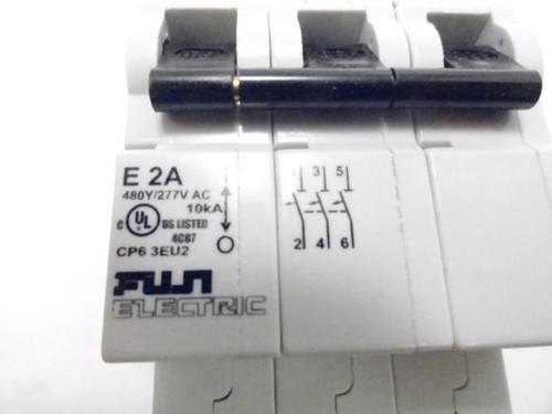 Fuji CP6 3EU2; Manual Motor Controller 2A; 480Y/277VAC; 10kA
