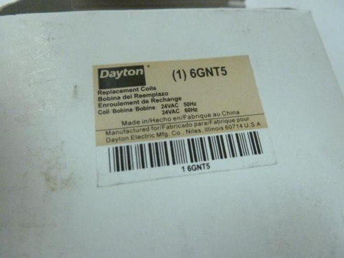 Dayton 6GNT5; Replacement Coil 24VAC; DP