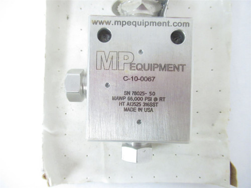 MP EQUIPMENT CO INC C-10-0067; Valve 2 Way Single Stem