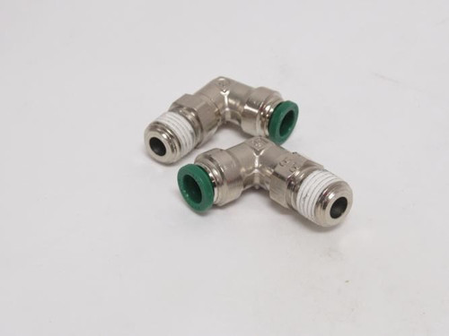 Parker W169PLP-5-4; Lot-2; Air Elbows; 90Deg; 5/16"PTC x 1/4NPT