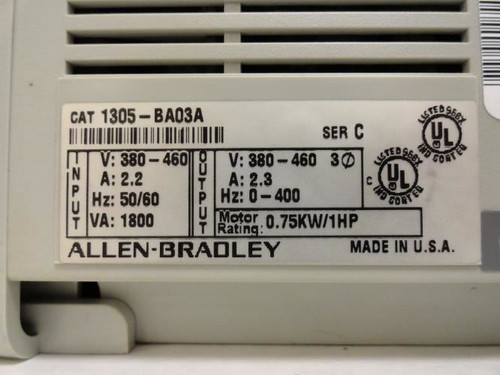 Allen-Bradley 1305-BA03A; Variable Speed Drive; 380-460VAC