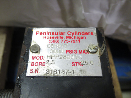 Peninsular Cylinders HPP28250C; Hydraulic Cylinder; 2.5" B x 25.5"S