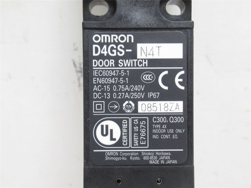 Omron D4GS-N4T; Safety Switch; 3PST-NC; 240V; 750mA